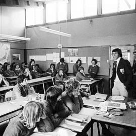 British Lions make a visit to a Westport School , June 1977.