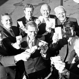 Commonwealth Games appeal Chairmen,Ossie Jackson,Greymouth, in the middle.1972.