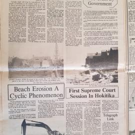 Sea erosion 1914, Hokitika