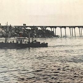 The Fishing Trawler Nile,owned and operated by Dave Skelton and Alan Pearson,coming up the Grey River