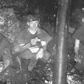 Crib time - Stockton Mine. 3 October, 1944.