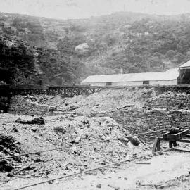 Wooden bridge, Denniston.ca.1905.