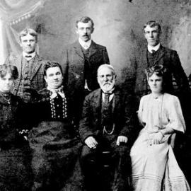 Bartholomew and Amelia Dowell family, Hokitika.1890 - 1900.