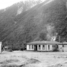 Hospital built for the Otira Tunnel project.1952.
