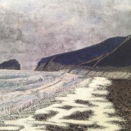 Winter electrical storm at sea, several fireballs skipped across the water and hit houses on the esplanade in Cobden