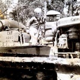 James Robinson on a D69U Bulldozer - Paringa to Haast Highway Construction.