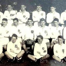  Hokitika District High School 1st XV rugby team. 1947.