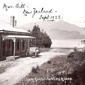 Postcard of a hotel at Lake Kanieri - early 1920`s.