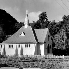 Exterior of Our Lady of the Alps Church, Franz Josef Glacier.1953.
