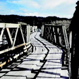 Malfroy's Bridge , upper Arahura River .ca. 1950 - 60 .