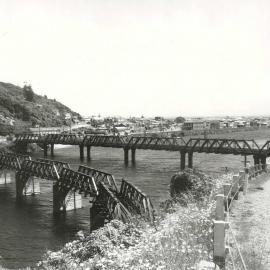 Greymouth rail and road bridges 1973. 