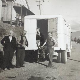 Jack Mosley,with his daughter Judith delivering stores to Waiuta in the early 1950`s 