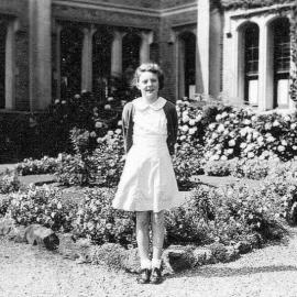 Pat Kennedy in the Convent Gardens,Greymouth.ca.1930`s.