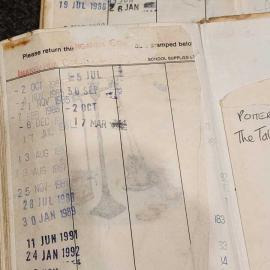 Inangahua Country Library book stamps