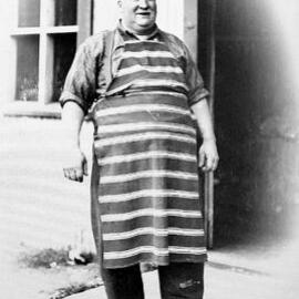 Mick Fitzgerald - J.P,  Grocer and Butcher, Otira.ca.early 1930's.