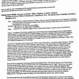 George Aaron Wood - White bait canning - Kumara & Hokitika.