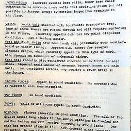 Shantytown - a Report on Condition of the building formerly the Park Hotel,