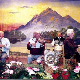 Ken, Joe, Stan & Clarice playing at Kumara Hall.