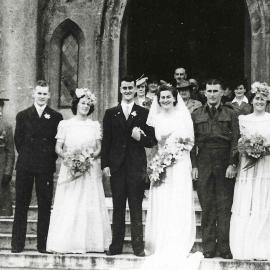 The wedding of  Kevin O'Leary to Pat O'Callaghan.1946.