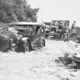 Traffic Seriously held up by floods and washouts near Otira.May,1926.