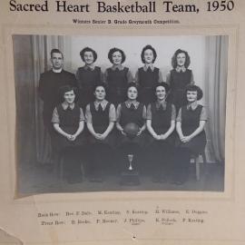 Sacred Heart Women's Basketball team. 1950.