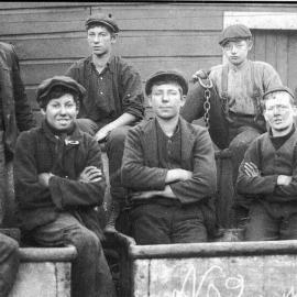 Rope Road boys - possibly Rewanui Mine.ca. early 1900`s.