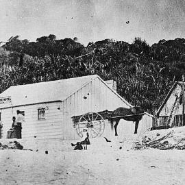  Half Way House Hotel, located near Tauranga Bay on Beach Road between Charleston and Wesport .ca.1867-1880.