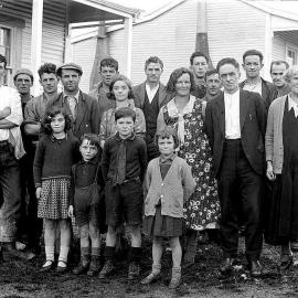 Group of family and friends who searched for lost boys at Waiuta .June 1934.