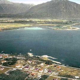Lake Brunner - Aerial photograph taken by Whites Aviation.Apr 1947.