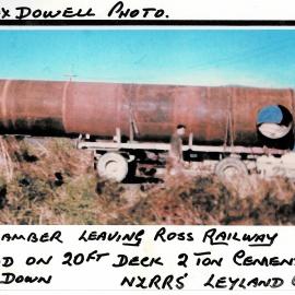 ALBUM - New Zealand Road Services carting Surge Chamber for Wahapo power station.Late 1950`s.