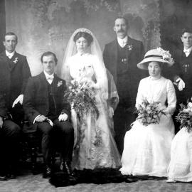  Mr A B Sharp wedding with Miss Myrtle, Globe hill.1912.