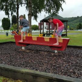 The horse ride at the Reefton Play Park.