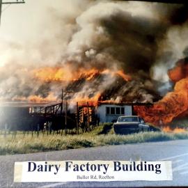 The demise of the old Reefton Dairy Factory - Noel Farrell was drying sphagnum moss.