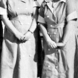 Jean Grueber (nee Fleming) on the left and Milly Fearn on the right.