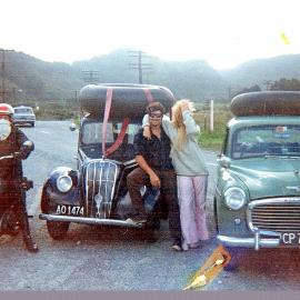 Off to Lake Brunner for the day - photo taken at the Stillwater turnoff .1968.