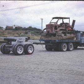Wallis truck and dozer photographed at Baillie and Nevilles South Beach.early 1960's.