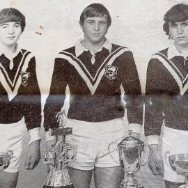 West Coast Schoolboy Kiwis - David Soster, Kevin Franklin,John Griffen.1971.