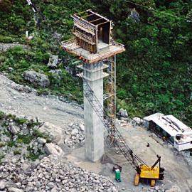 Otira viaduct - early stages of construction *PHOTO ALBUM*