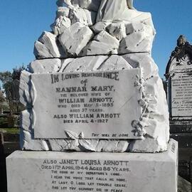 ALBUM - Headstones in Karoro Cemetery, Greymouth for well known builder William Arnott, his wife, son, and daughter in law.