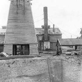 Excavation for Prohibition bins with Old Prohibition poppet head in background.ca.1920-1933