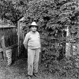 Portrait of Joseph Divis in a garden setting.ca.1940`s.