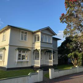 The old house on the corner of High St / Raleigh St in Greymouth.