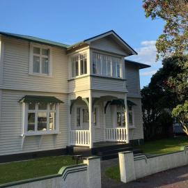 The old house on the corner of High St / Raleigh St in Greymouth.