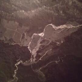 Aerial photo of Bullock creek late 1960s 