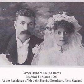 Louisa (née Harris) and James Baird of Denniston. 1901