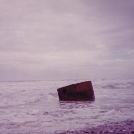 Remains of a boiler from the steamship S.S. Lawrence 