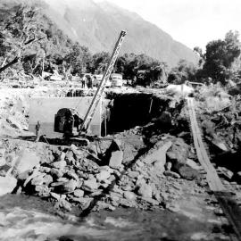 Bridge over the Roaring Swine creek on the Haast Pass road