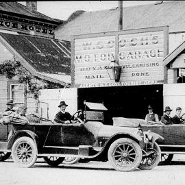 W Cooch`s motor garage, behind the Red Lion Hotel Hokitika