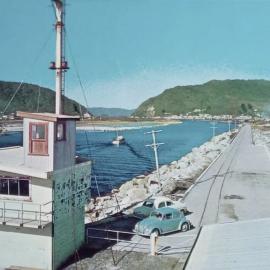 A few of the original buildings,a couple of moulds for making the large triangular concrete blocks for the Tip Head`s construction