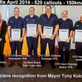 BRIGADES receive recognition after CYCLONE ITA. April 2014.